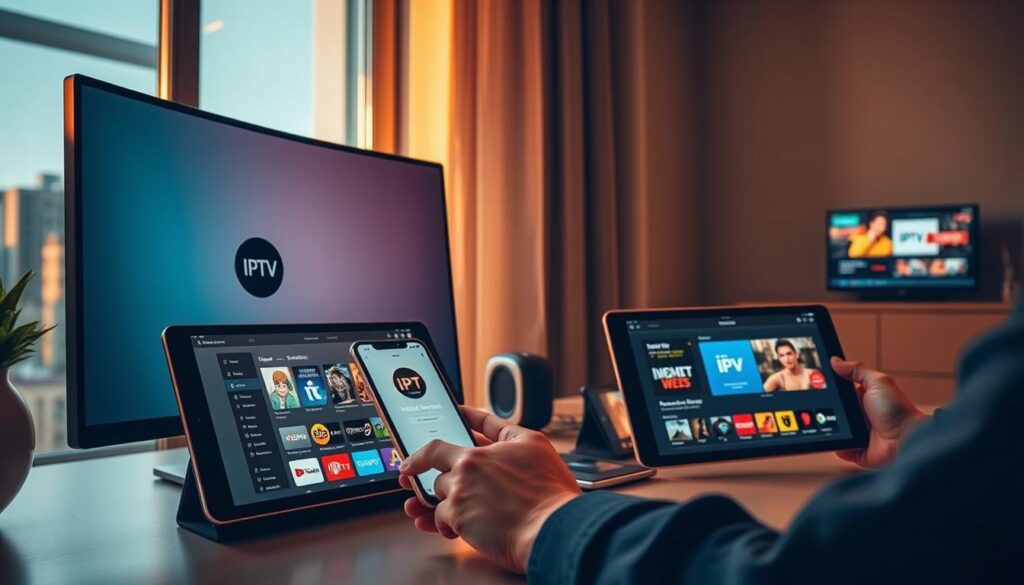How do I set up the IPTV app?